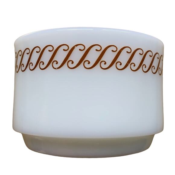 Vintage PYREX Corning Stackable Diner Coffee Mug Regency Brown White - Picture 2 of 10